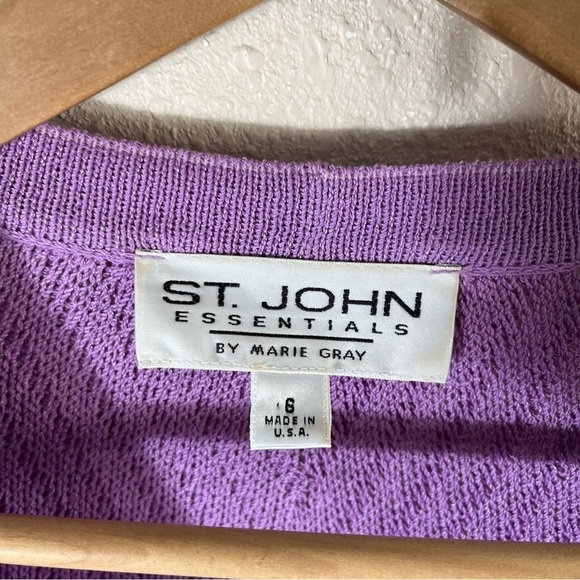 ST. JOHN Vintage Y2K Ribbed Santana Knit Cardigan Sweater - Picture 10 of 12